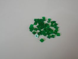 LEGO - 50 - TRANSPARENTE - GRÜNE - STEINE - 1 X 1