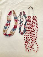 Halsketten Set, Sommerfarben, handgemacht, Boho Style