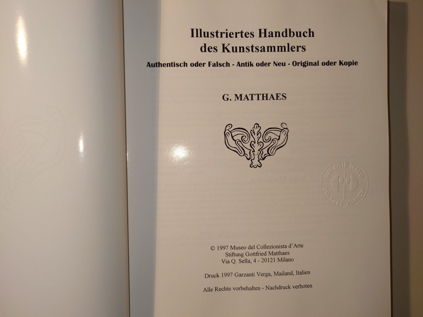 Libri: Handbuch des Kunstsammlers. Echt oder Falsch.Rar & Vergriff. – Usato da Zürich venduto da Rst7 3