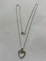 Silber925 er Halskette mit Herzanhänger, Top Zustand! (53)