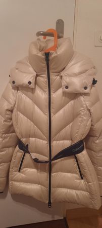 Calvin Klein Daunenjacke Gr. XS beige Winterjacke Damen