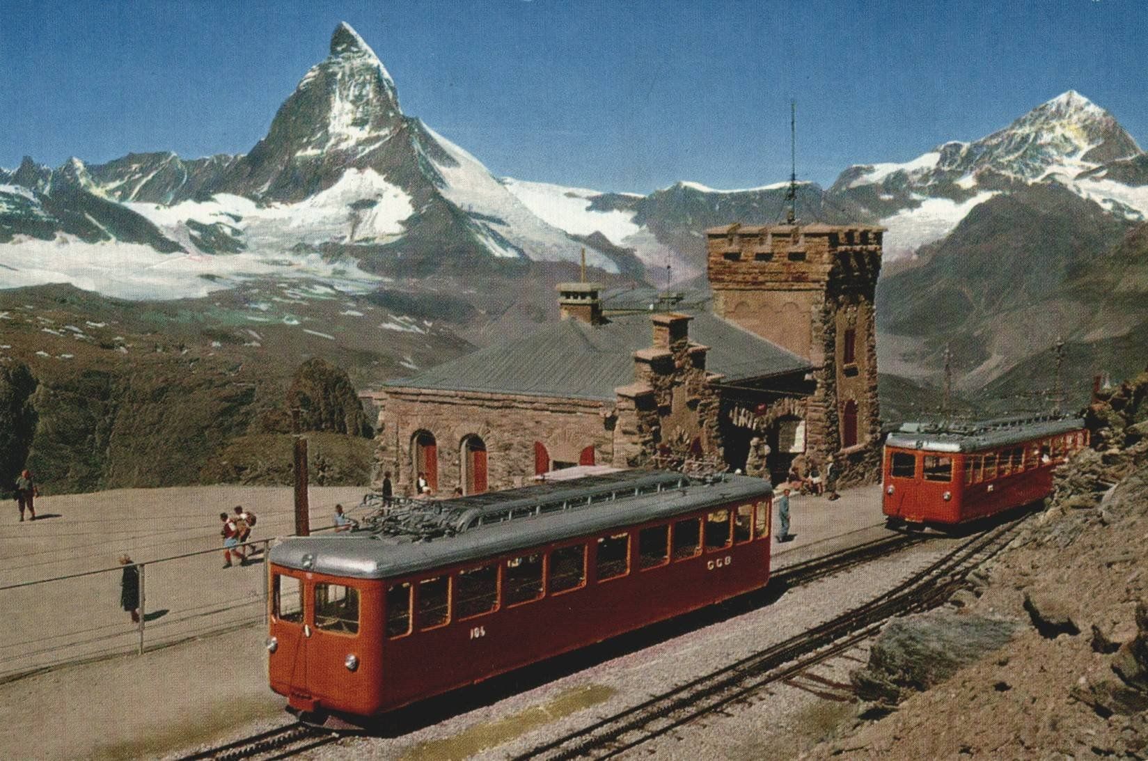 Cartoline postali: Ansichtskarte Gornergrat Zermatt Matterhorn Bahn – Usato da Luzern venduto da Kartenansicht