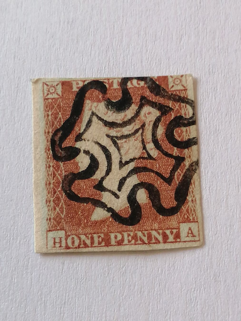Alle Briefmarken: One Penny Red 1841, Platte 17 – Gebraucht aus Happerswil von tschergi