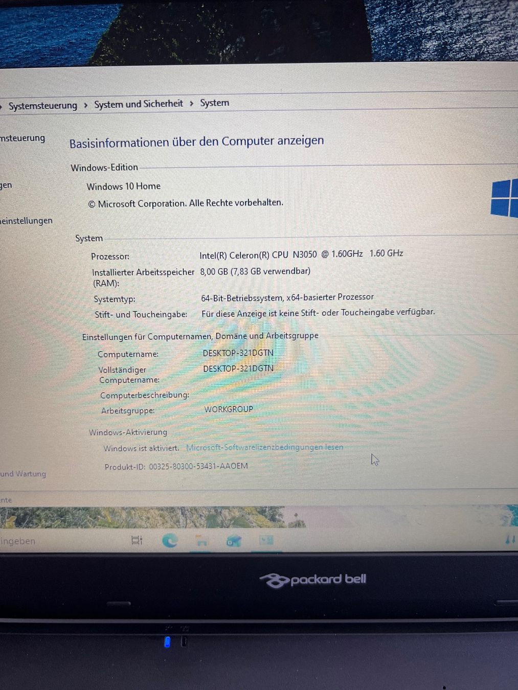 Notebooks: Packard Bell Notebook – 8GB RAM / 128GB SSD – Gebraucht aus Mellingen von dmi_nps2 2