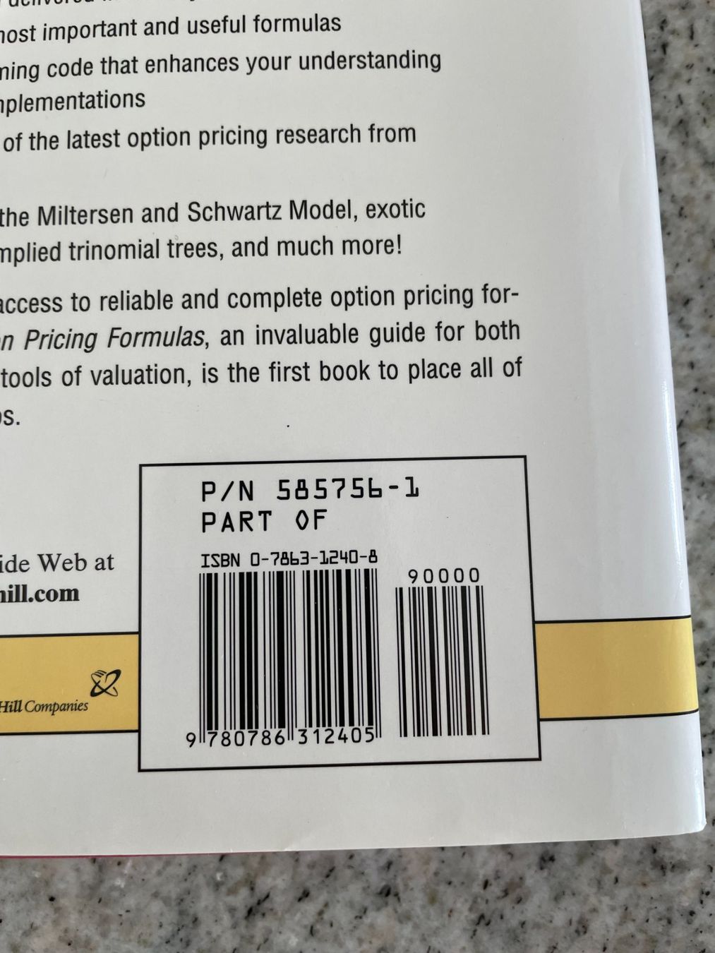 Livres: The Complete Guide to Option Pricing Formulas - E. G. Haug – D'occasion à Petit Lancy par gil_hr6v 2