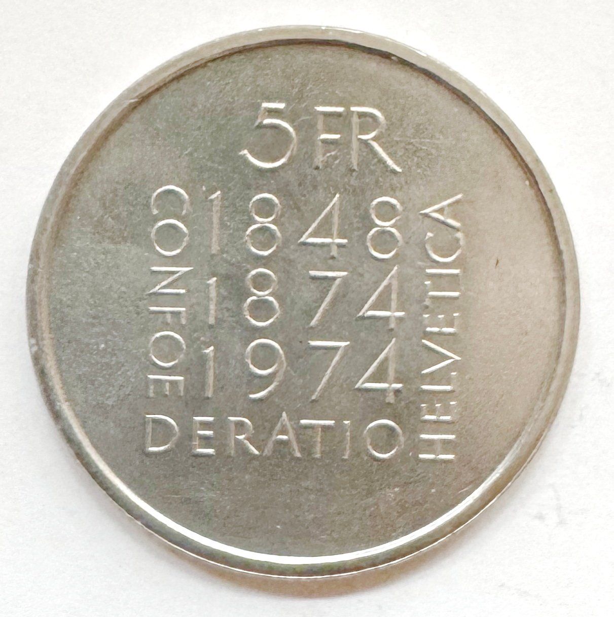 Tutti le monete: 4Stk Sonder-Fünfliber 1974 – Usato da Eggenwil venduto da MarKae 1