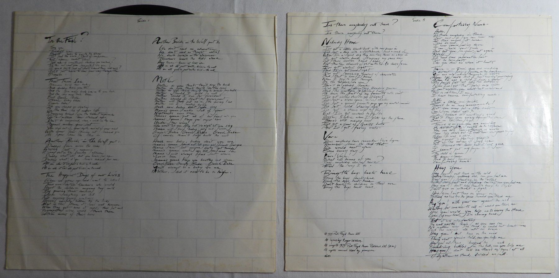 Dischi in vinile: Pink Floyd - The Wall - Doppel LP 1979 – Usato da Dübendorf venduto da mar_85sd 3