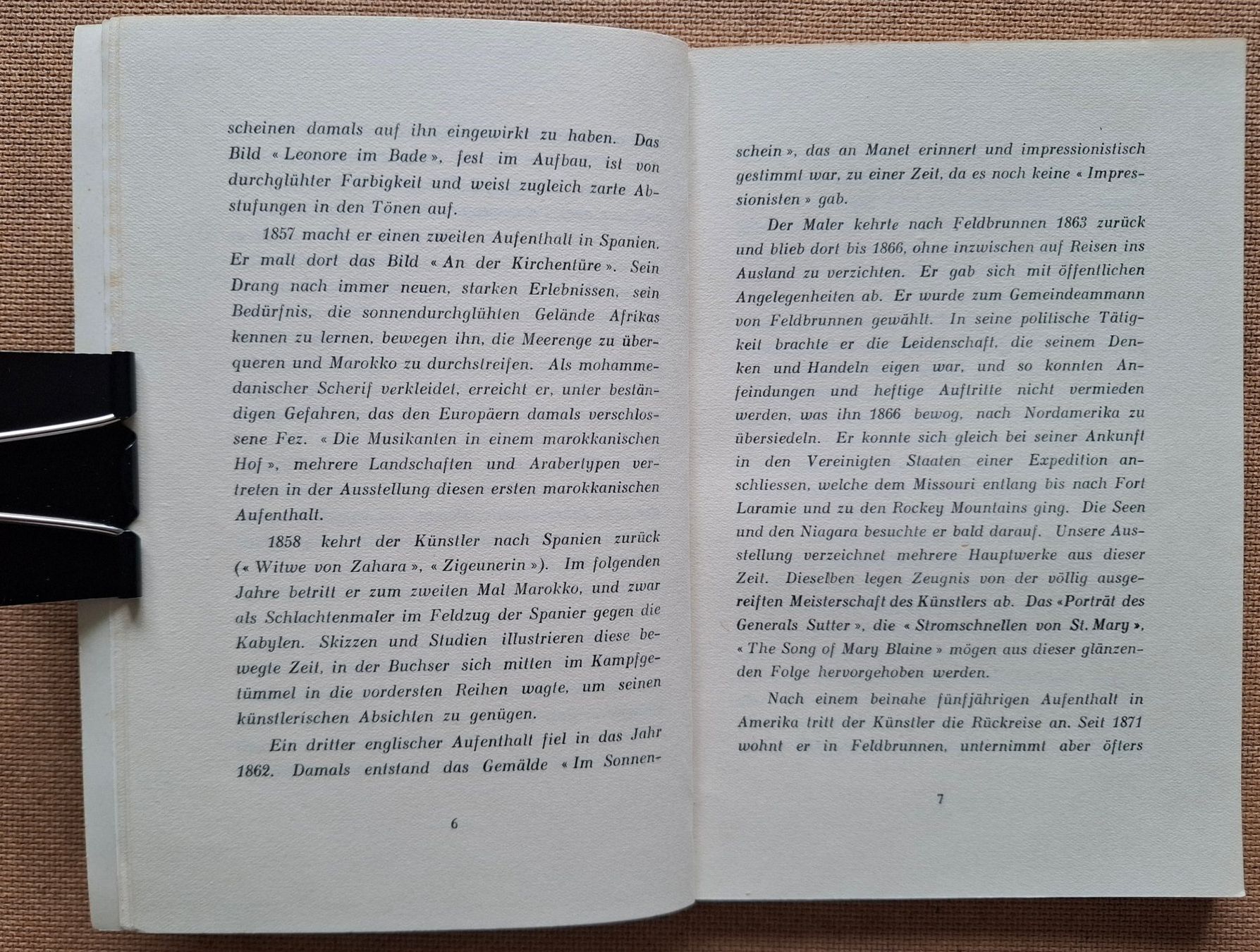 Libri: Cuno Amiet "Frank Buchser, Illustration" 1928, Katalog – Usato da Aarburg venduto da Rosen_Rot 3