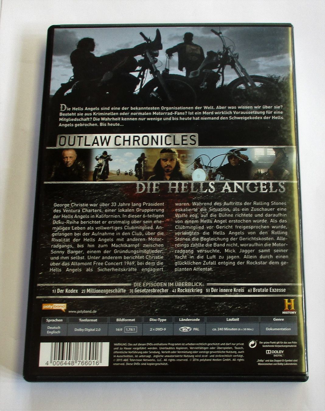 Alle DVDs: OUTLAW CHRONICLES: DIE HELLS ANGELS - 2-DVD Serie – Gebraucht aus Wattwil von  1