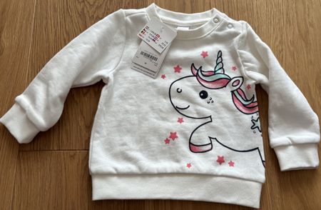Neuer Dodopodo Baby Pullover, Gr. 68, Einhorn Motiv