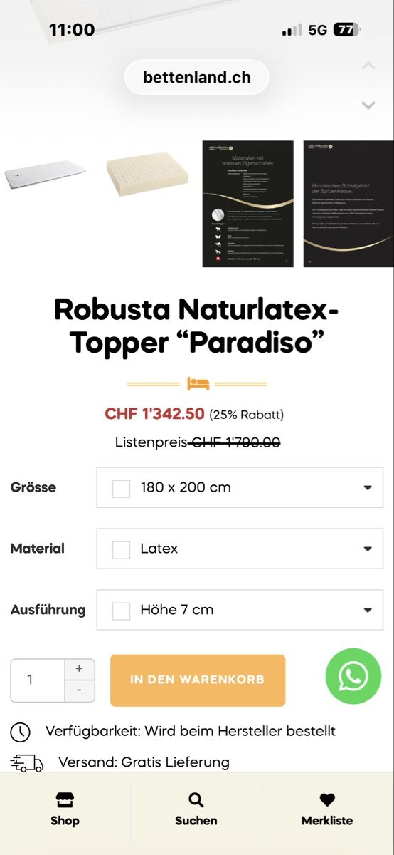 Matratzen: Topper 180x200 – Gebraucht aus Portalban von Chiara1971 3