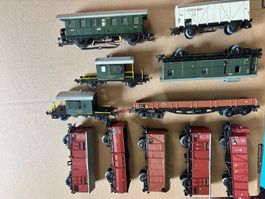 Konvolut Modelleisenbahn Wagen DB diverse Typen gebraucht