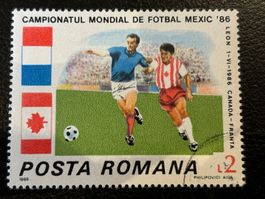 Sondermarke Fussball WM 1986 Mexiko / Kanada : Frankreich