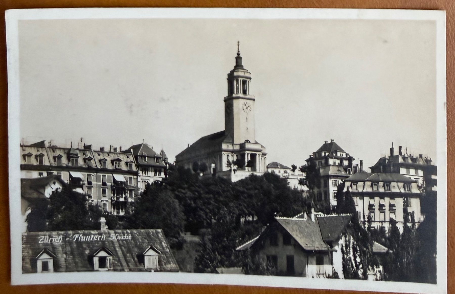 Ansichtskarten: Zürich - Fluntern  Kirche 1928 – Gebraucht aus Lutry von Ediego