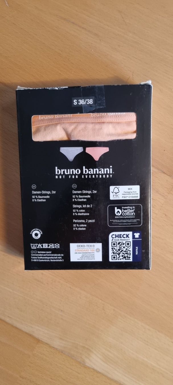 Autres dessous: 2 Bruno Banani String Gr.36/38 S – Neuf (Voir description) à egliswil par Maggy6 1