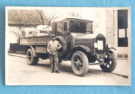 Alter Lastwagen mit Chauffeur - LKW - Post Winterthur - 1925