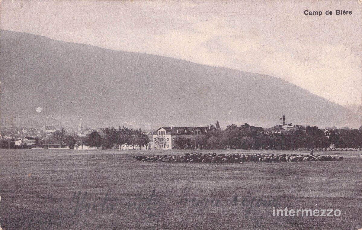 Cartoline postali: Bière VD // ca. 1910 Camp de Bière – Usato da Basel venduto da intermezzo12