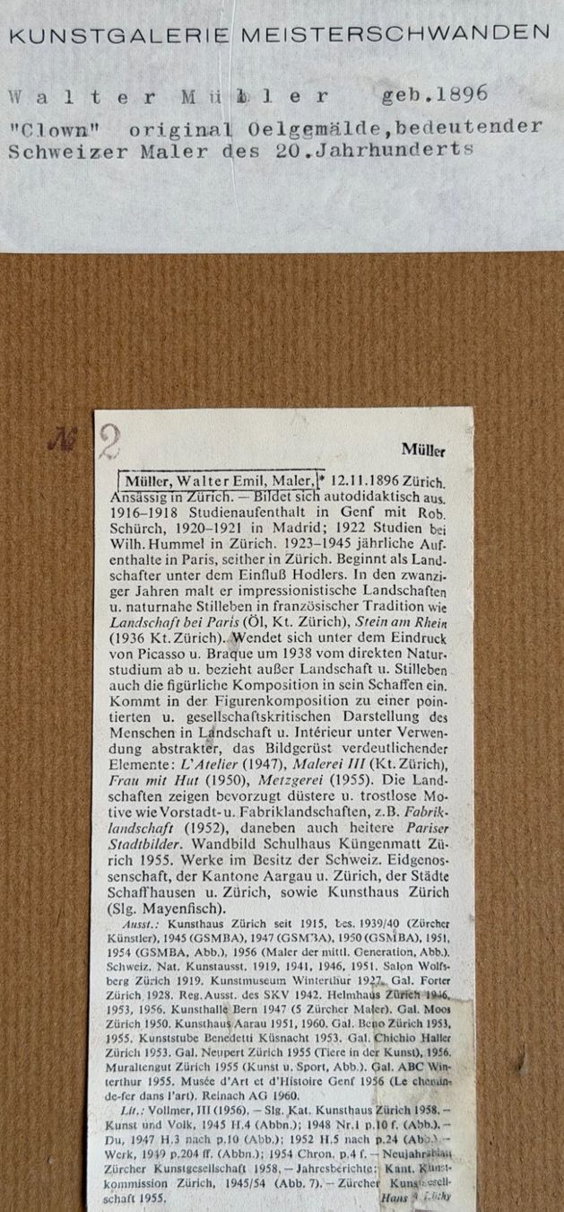 Gemälde: CLOWN von Walter Emil Müller – Gebraucht aus Ballwil von Goopher 4
