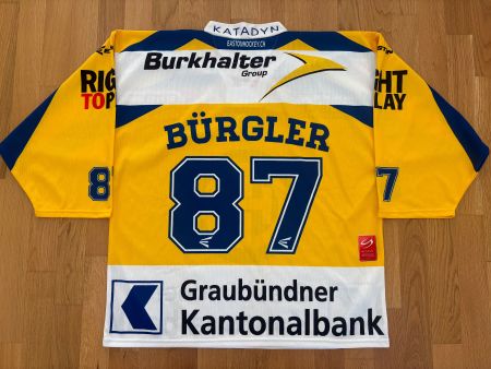 ORIGINAL HC DAVOS # 87 BÜRGLER TRIKOT 2013/14 HCD XL