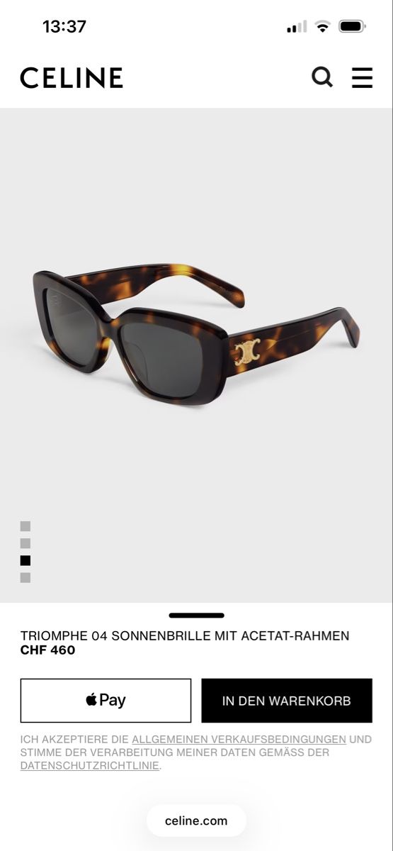 Celine Lunettes & Verres: Celine Thriomphe 04 sonnenbrille  – D'occasion à Zollikon par jud_cmm9 2