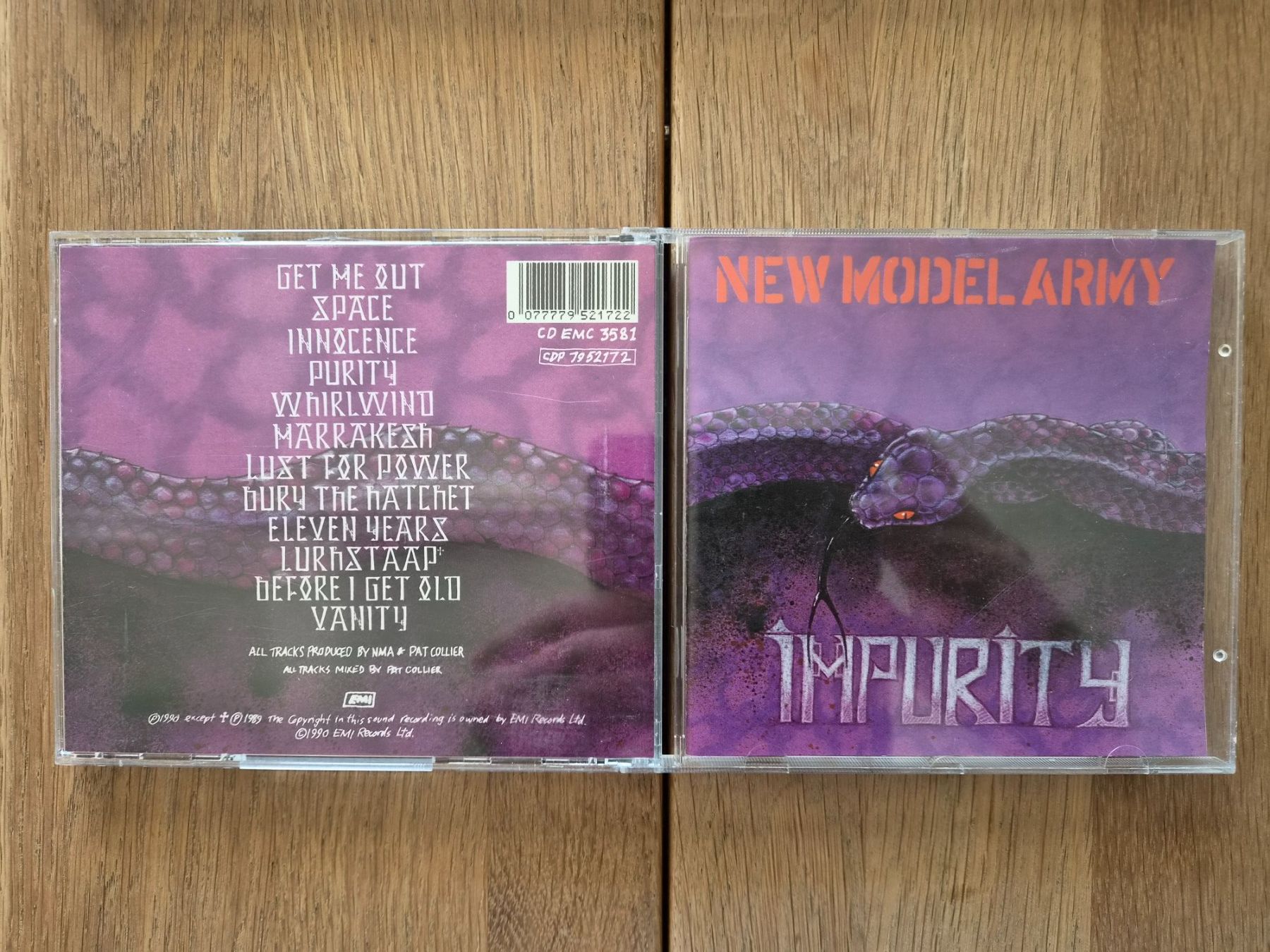 CD: CD New Model Army - Impurity, 1990 – Usato da Nebikon venduto da Harley-Davidson01