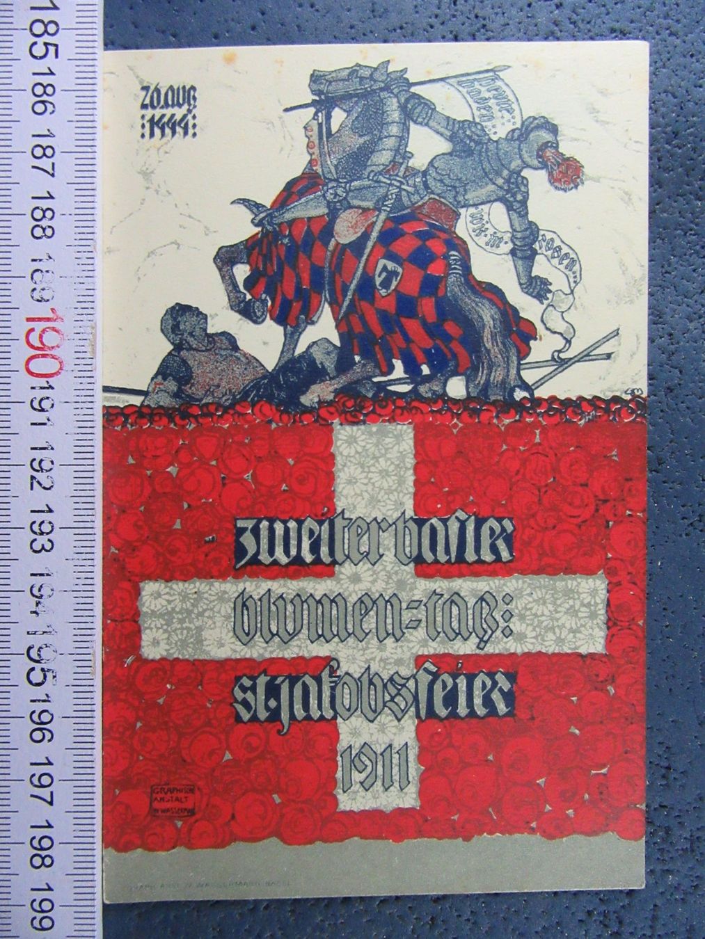 Cartoline postali: 2ter BASLER VOLUMENTAG ST.JAKOBSFEIER 1911 AK-BS – Usato da Ettingen venduto da Hausi4711