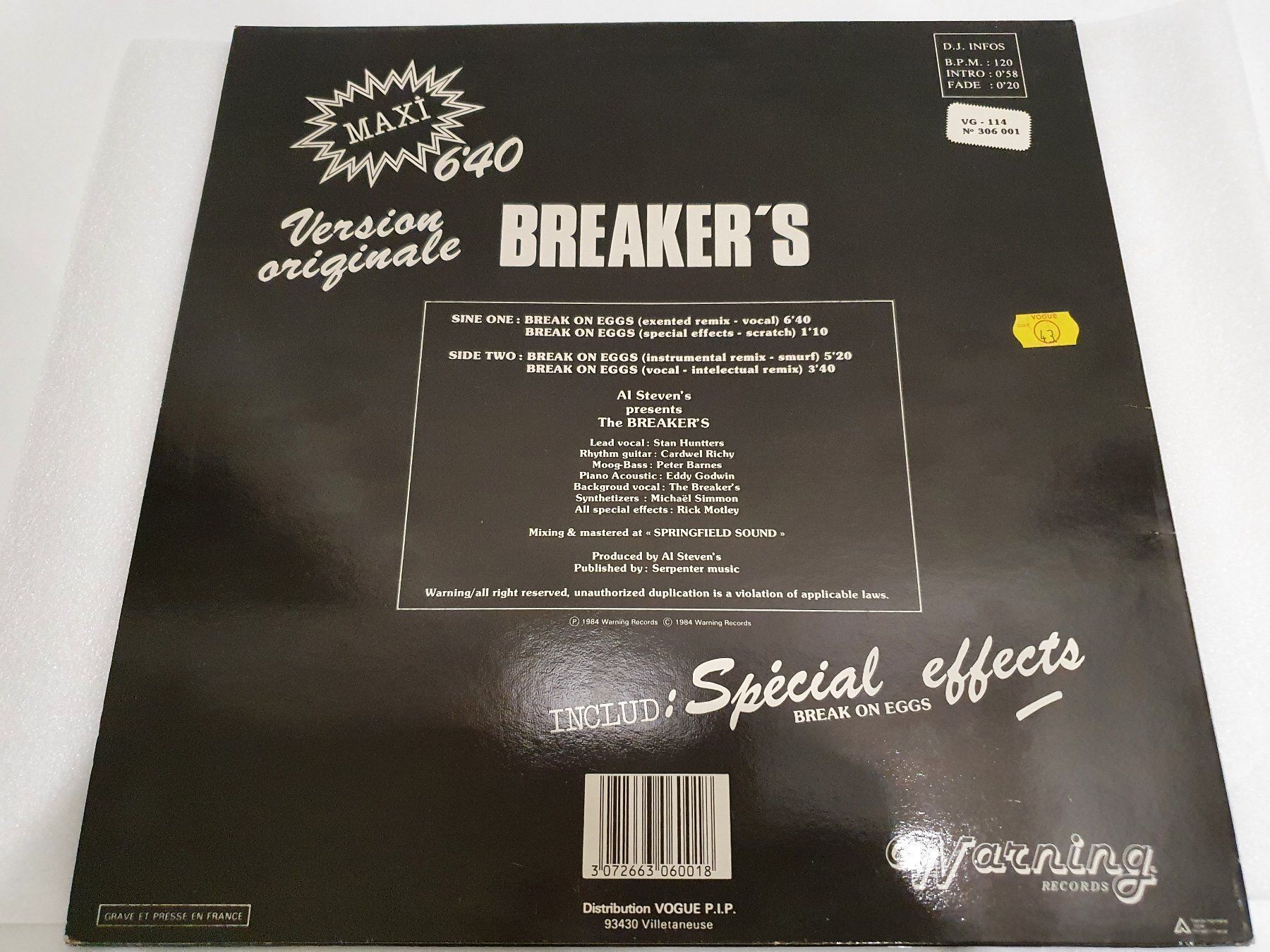 Schallplatten: The Breaker`s - Break On Eggs – Gebraucht aus Uster von Vinyl-Leidenschaft 1