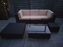 Garten Lounge Rattan-Optik