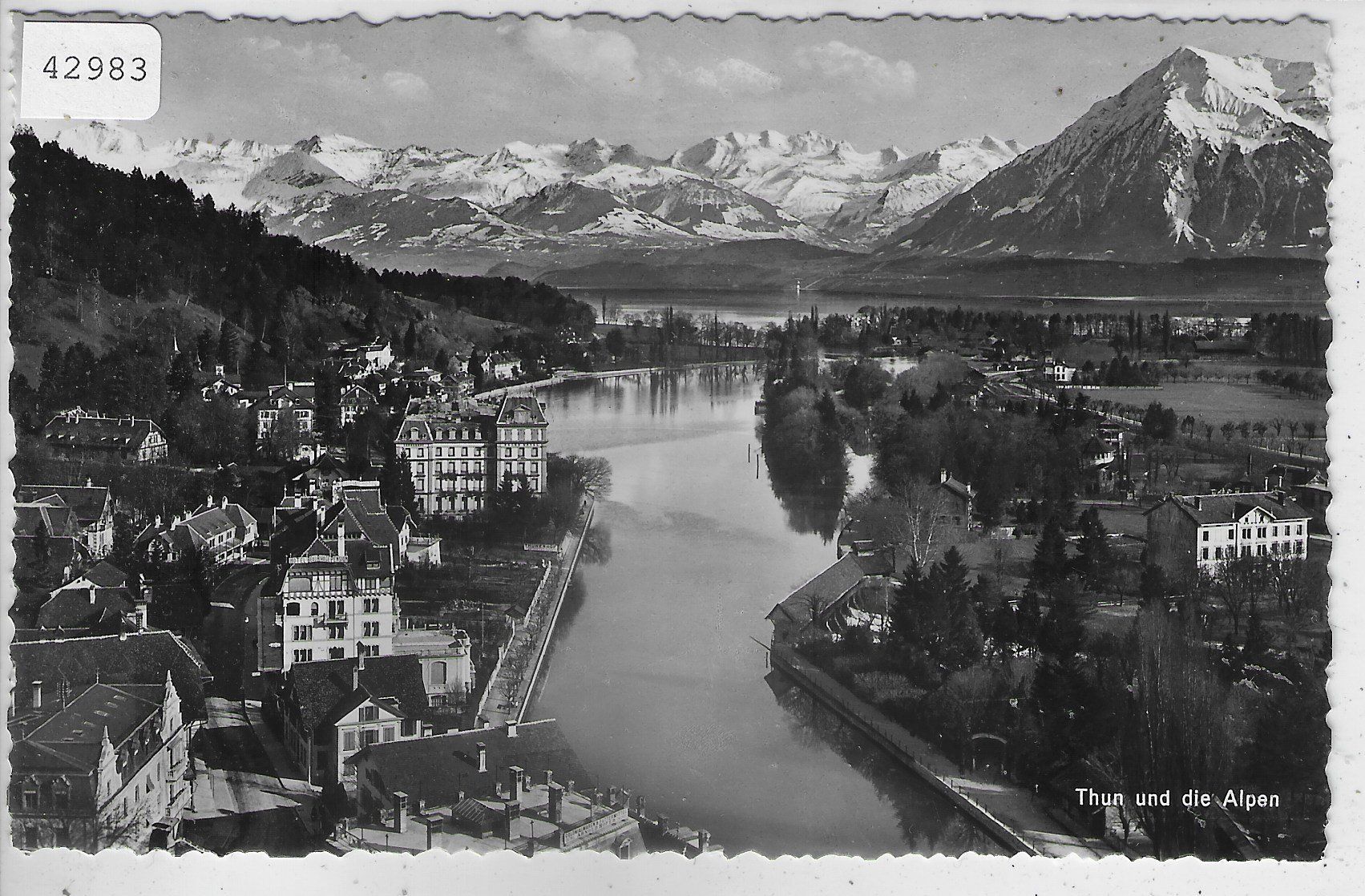 Cartoline postali: Thun und die Alpen – Usato da Ettingen venduto da Kartenplanet