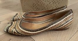 Nebuloni Italy Luxus Ballerinas Gr. 41 geflochten Hand made