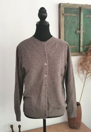 Harley of Scotland 100% Lambswool Strickjacke Gr. S