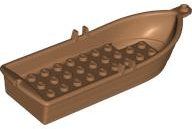 LEGO 21301 Brown Boat, 14 x 5 x 2 with Oarlocks and 2 Hollow