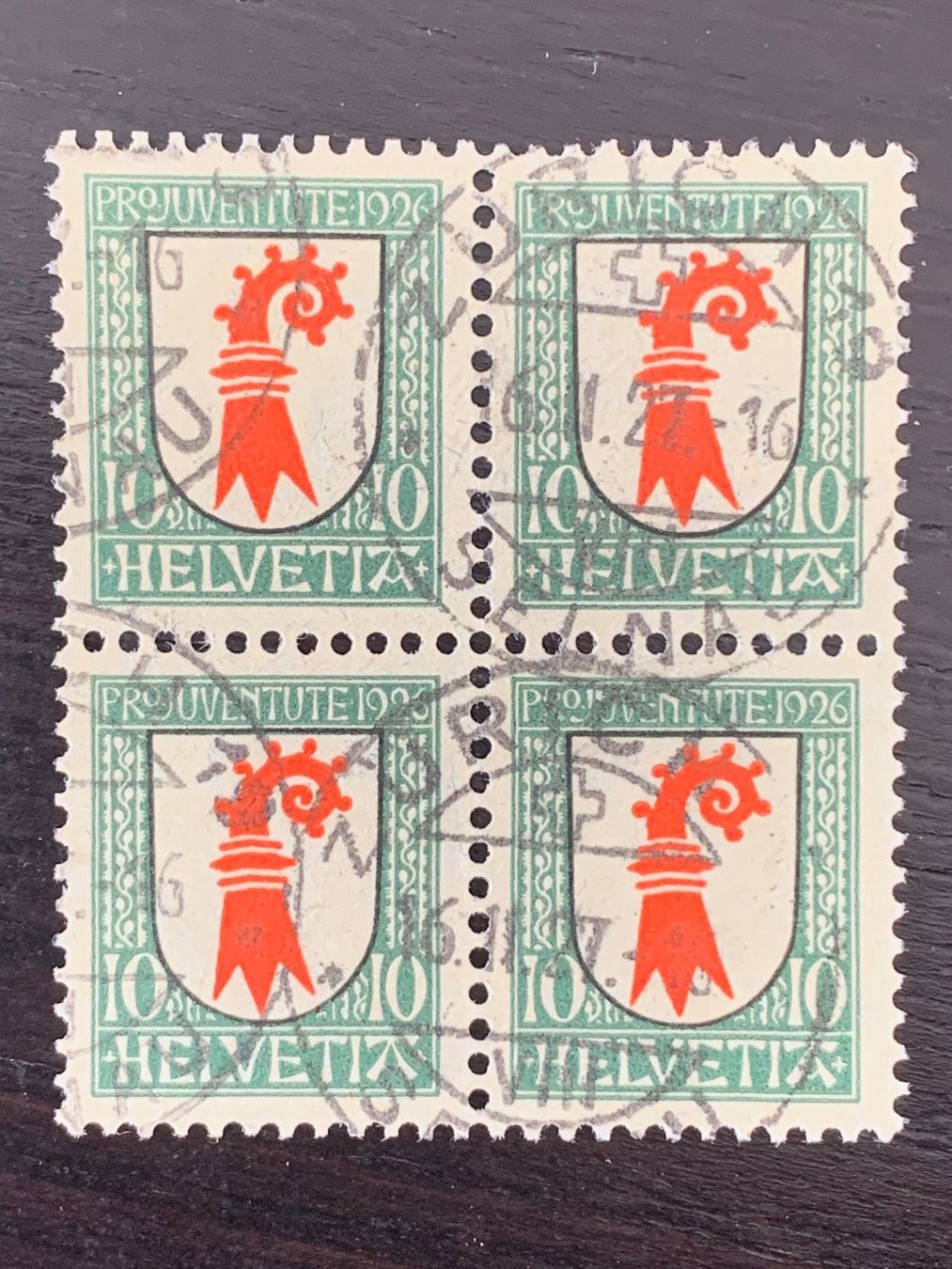 Tutti i francobolli: Viererblock, Pro Juventute 1926, gestempelt – Usato da Wangen b. Olten venduto da 66ard