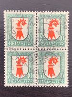 Viererblock, Pro Juventute 1926, gestempelt