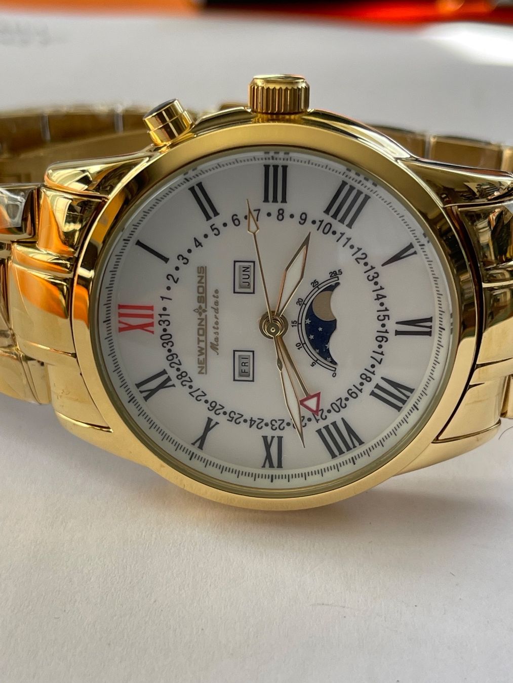 Orologi: Newton + Sons Chronograph Masterdate – Nuovo e nell'imballaggio originale da Hessigkofen venduto da lamdanreisen 1