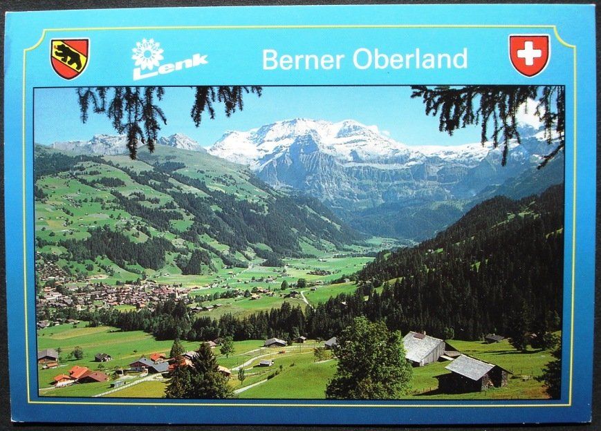 Cartoline postali: LENK Dorf mit Wildstrubel – Usato da Jona venduto da philajona