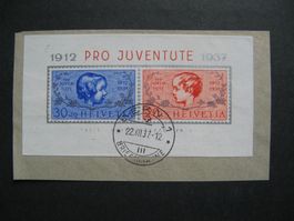 PJ 1937 Briefstück gestempelt