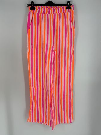 Neon gestreifte lockere Hose Gr. L von Today