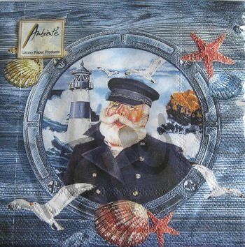 Tovaglioli: Serviette captain (d298) 2Stk. – Nuovo (secondo la descrizione) da Schlatt TG venduto da kreativ-atelier
