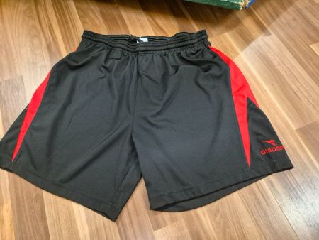 Diadora Fussballshorts Gr. M schwarz/rot Top Zustand K33