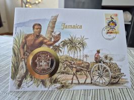 Münzbrief Jamaica One Dollar
