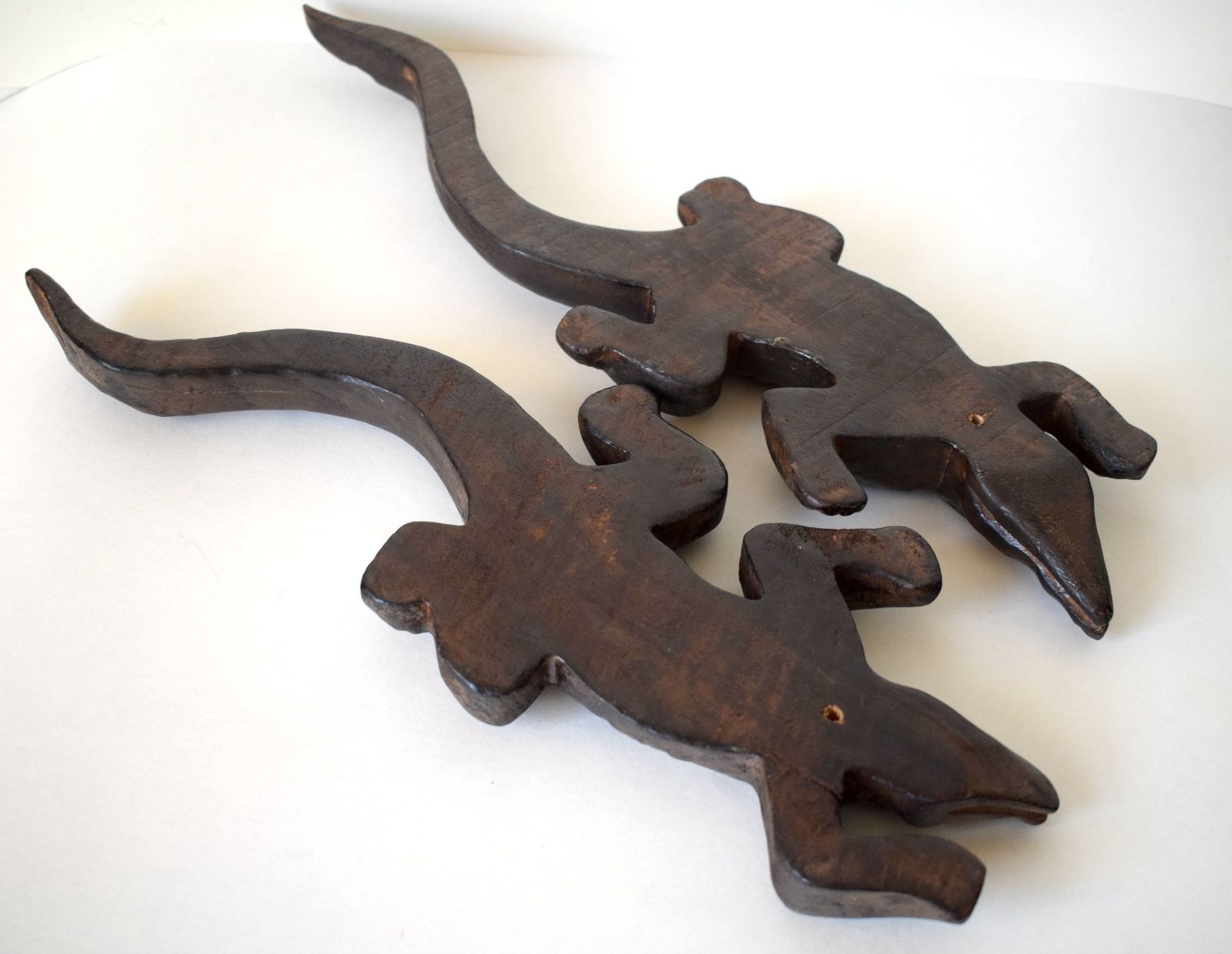 Statuette: TOP Gr. Krokodile Holz Tierfigur gross – Usato da Dulliken venduto da ichwettichhett 9
