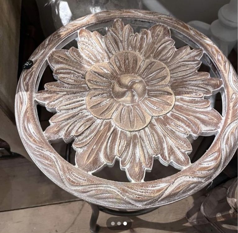 Tabourets: Sitz Hocker  Stuhl Blumenornament Chic Antique  Metall Holz – Neuf (Voir description) à Hochfelden par Michou7 2