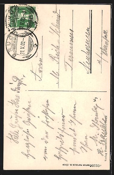Cartoline postali: AK Brugg, Blick auf den Ort, 1909 – Usato da Berlin venduto da bartko-reher 1