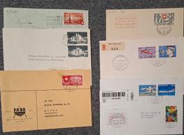 6 schöne Belege Schweiz/Lot 1 ab 1CHF