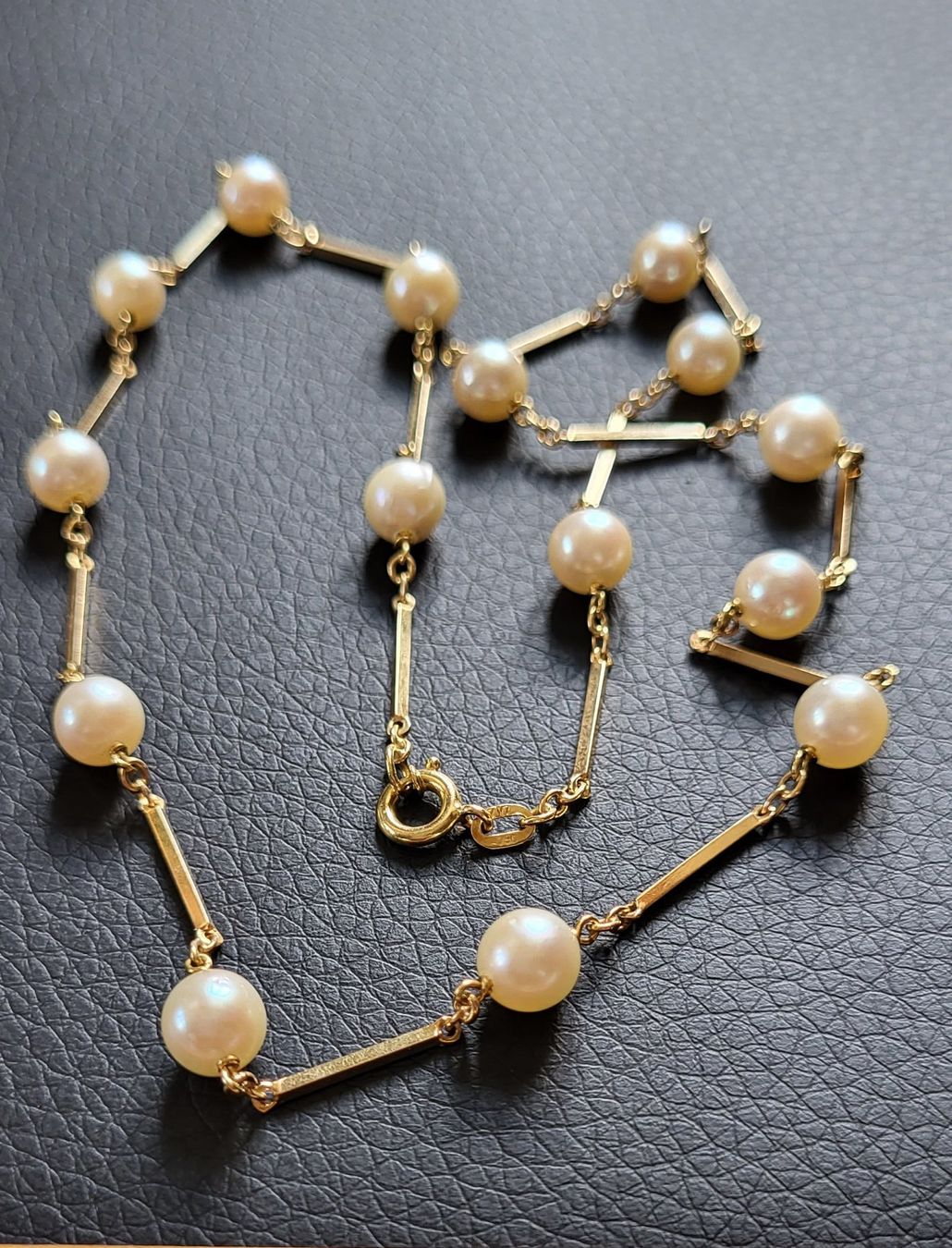Catenine: Gold 750 Kette Mit Perlen 18 Karat – Usato da Wald ZH venduto da Dasilver