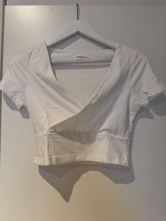 Schickes Even&Odd Crop T-Shirt, Grösse S, Weiss