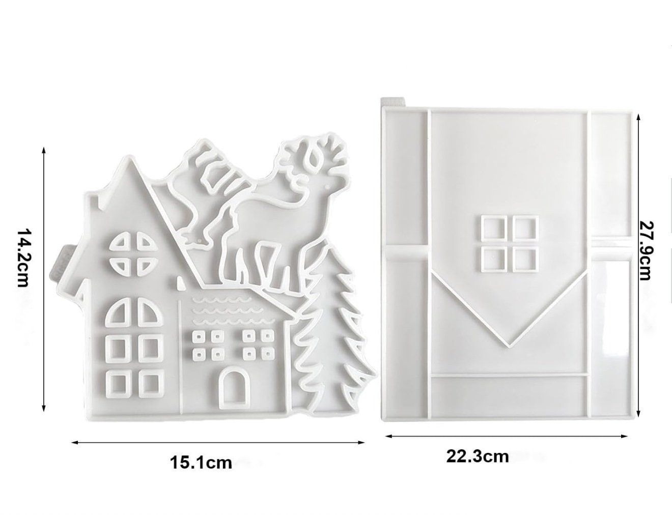 Teglie da forno: Giessform Silikonform Dekohaus Weihnachten Hirsch – Nuovo e nell'imballaggio originale da Kaltbrunn venduto da schere-stein-papier 1