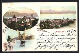 Lausanne, Stadtansicht, Schloss und Sege