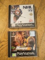 2x Sony PlayStation 1 Spiele NHL 98 und NBA Hoopz Set